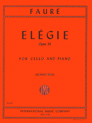 Book cover for Elegie, Opus 24