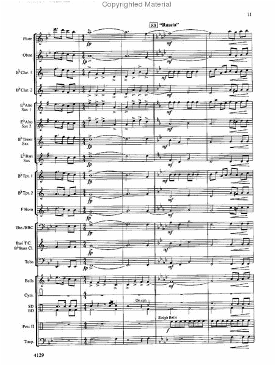 Jingle Bells Around the World Concert Band scores gallery preview page 11