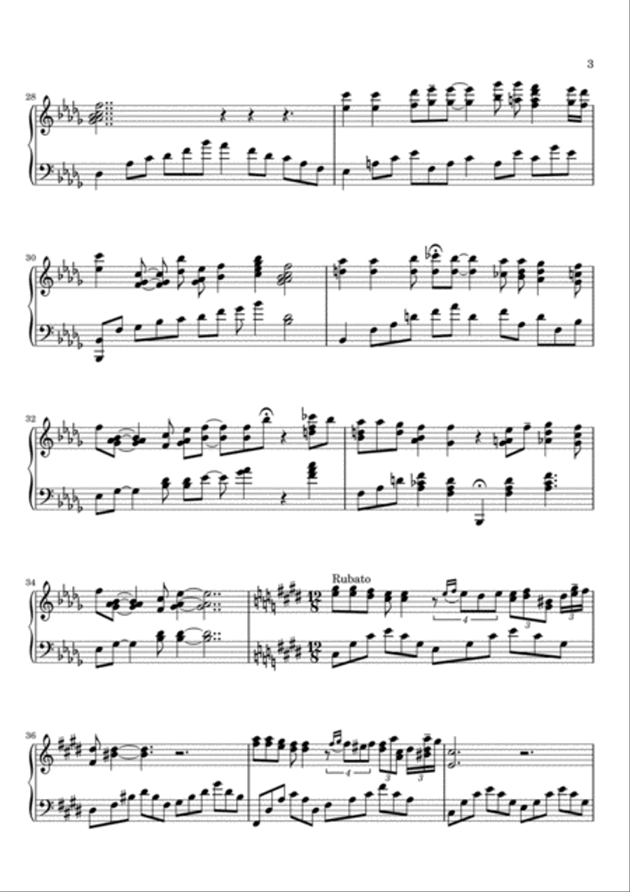 Autumn Flowers Autumn Flowers Piano Solo scores gallery preview page 3