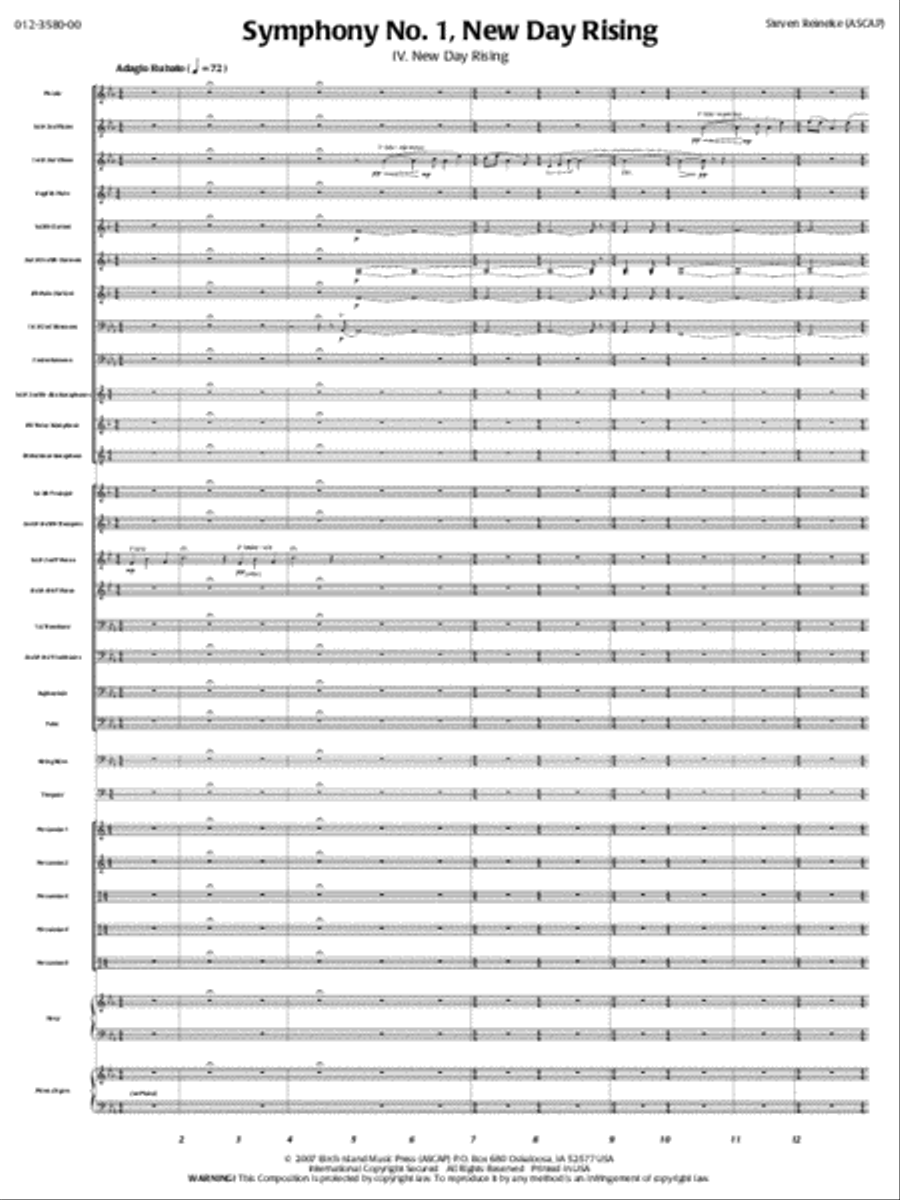 New Day Rising (Symphony 1, New Day Rising, Mvt. IV) Concert Band scores gallery preview page 2