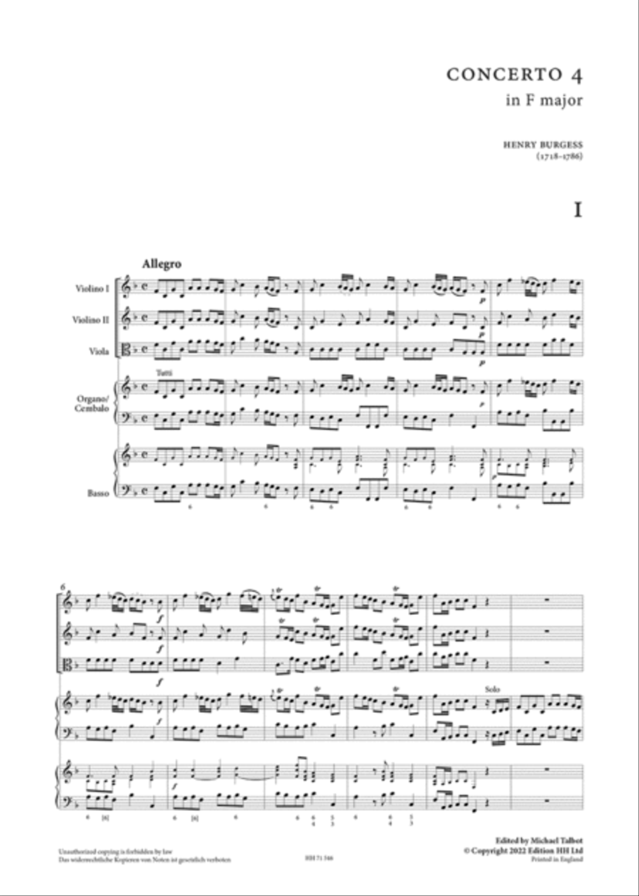 Six concertos for harpsichord or organ, volume 2 Harpsichord scores gallery preview page 2