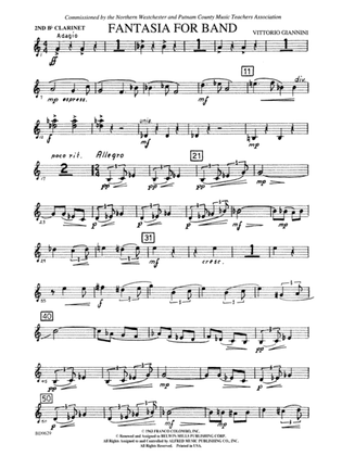 Fantasia for Band: 2nd B-flat Clarinet
