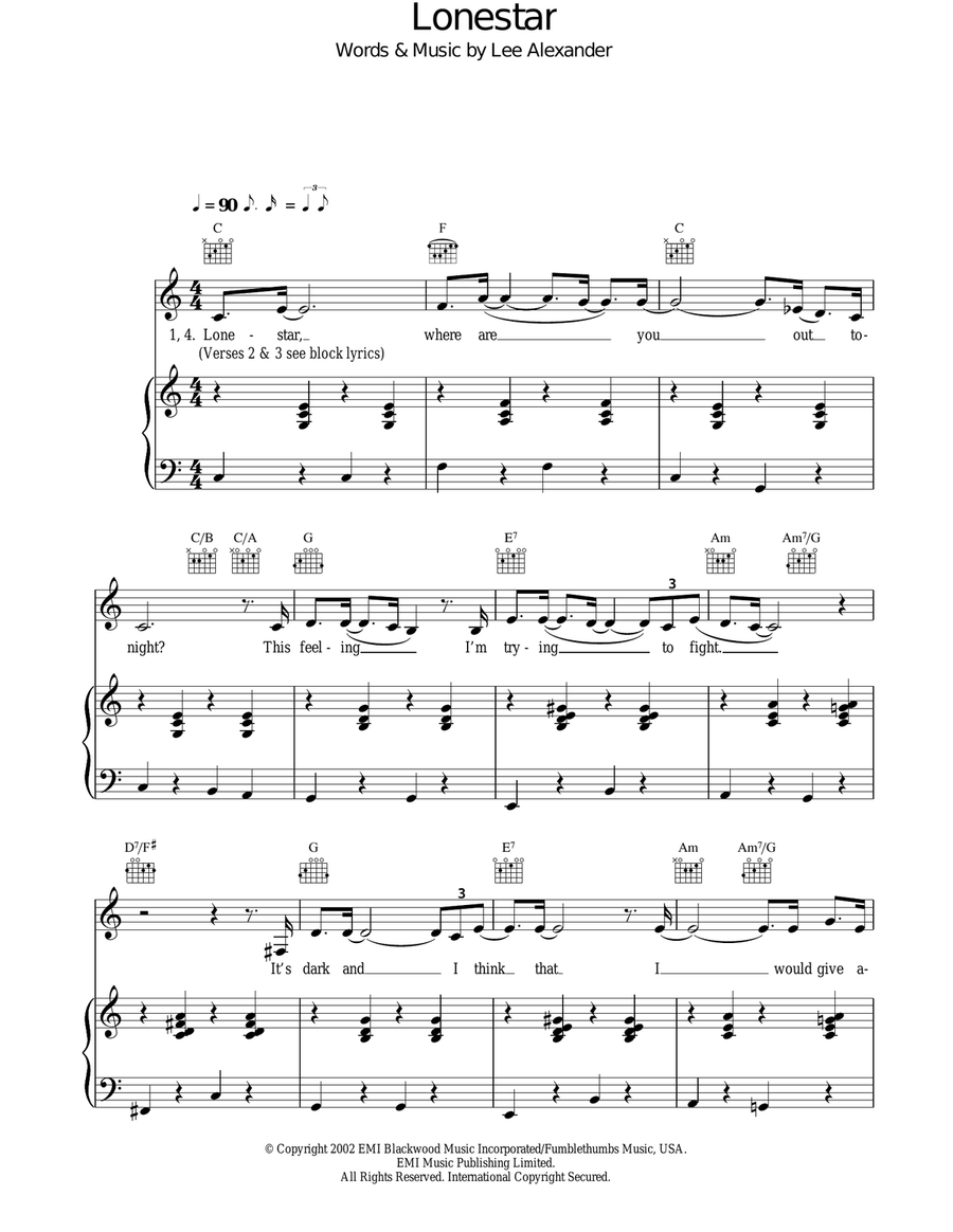 Lonestar Acoustic Guitar scores gallery preview page 1