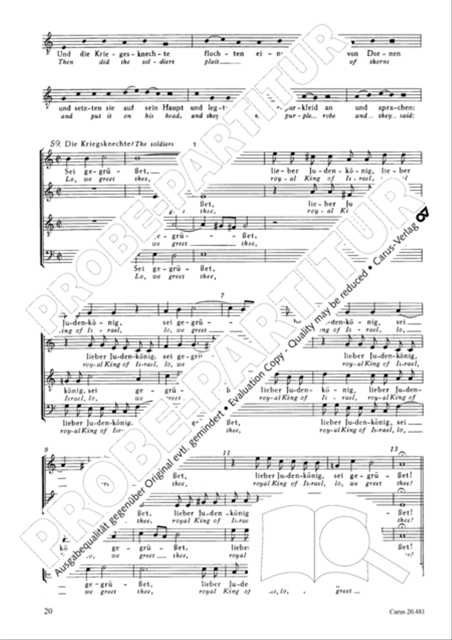 St. John Passion / The Passion of our Lord and Saviour Jesus Christ 4-Part scores gallery preview page 21