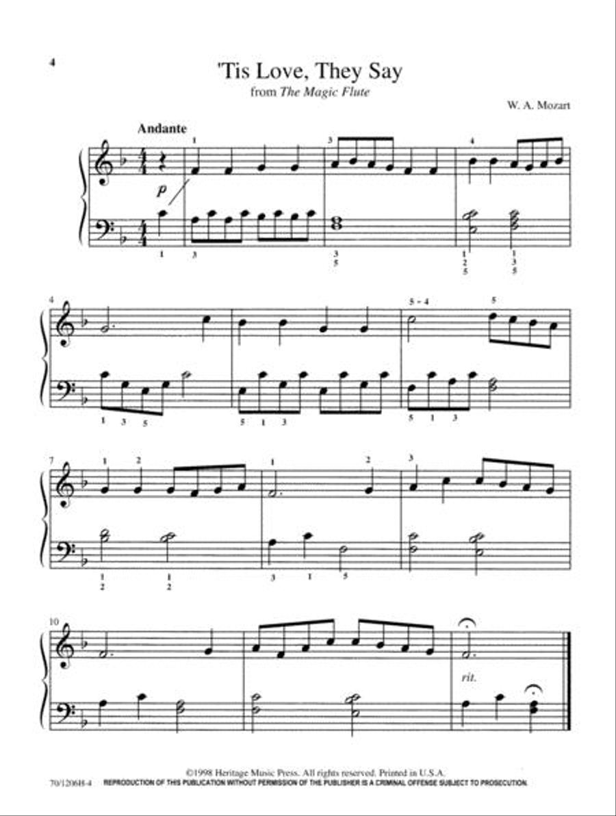 Mastering Melodies: Wolfgang Amadeus Mozart Piano Solo scores gallery preview page 4