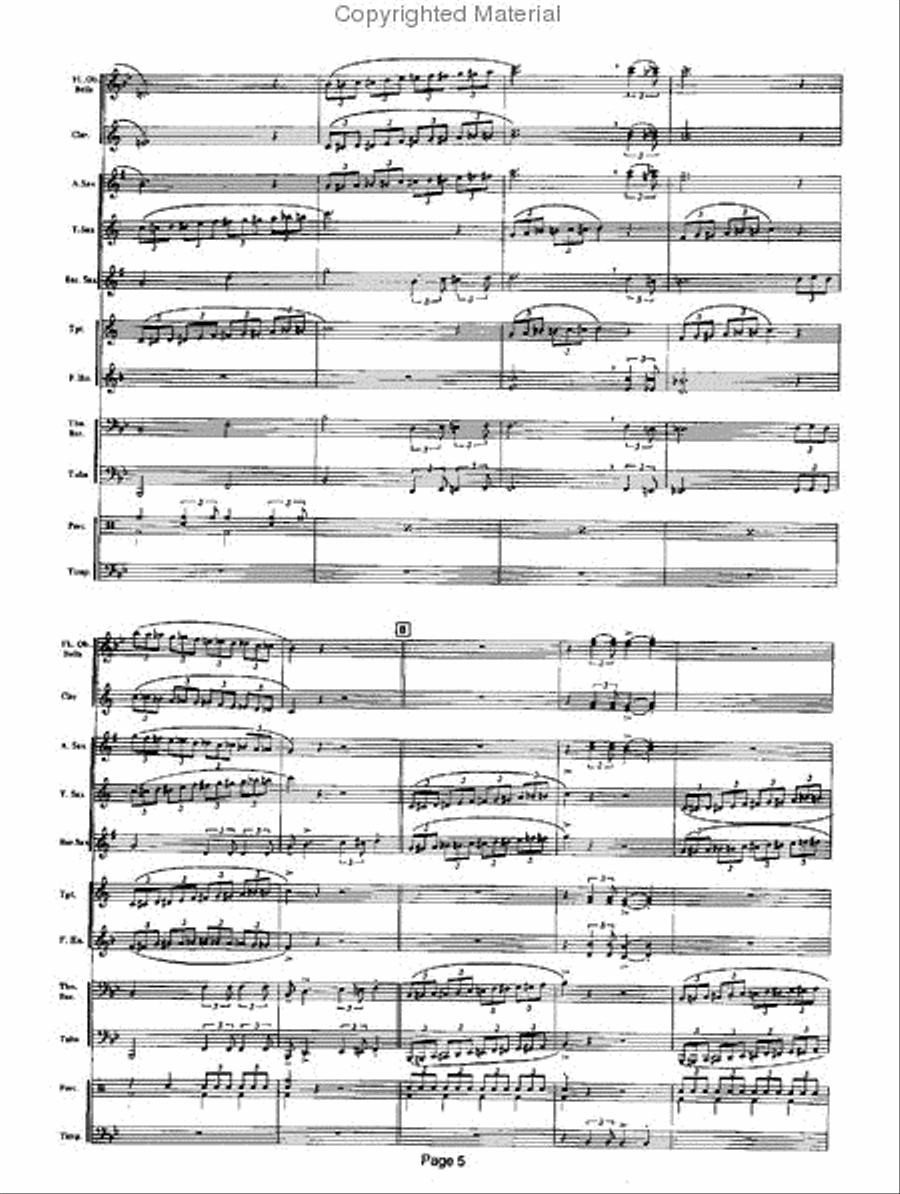 Automatic Chromatic Lots of Fun Warmin' Up Blues Concert Band scores gallery preview page 4