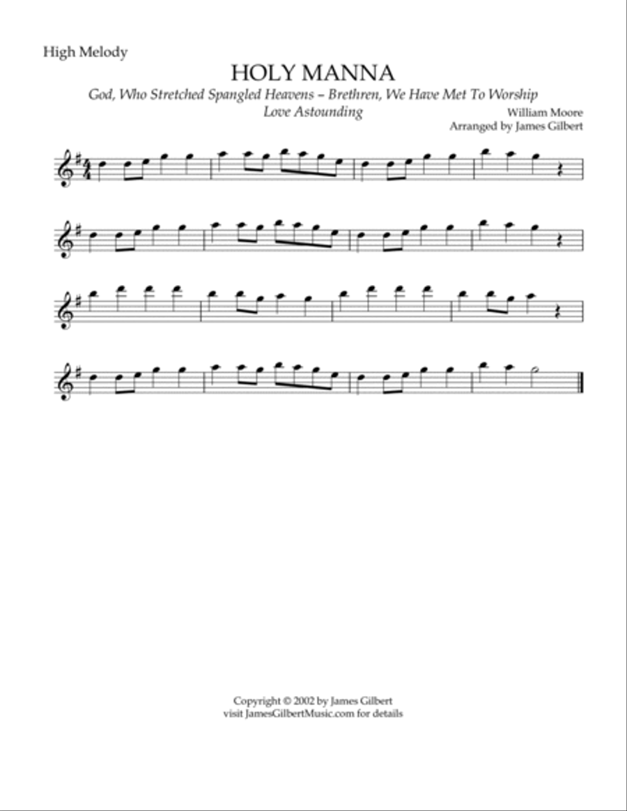 HOLY MANNA (Brethren We Have Met To Worship) Small Ensemble scores gallery preview page 5