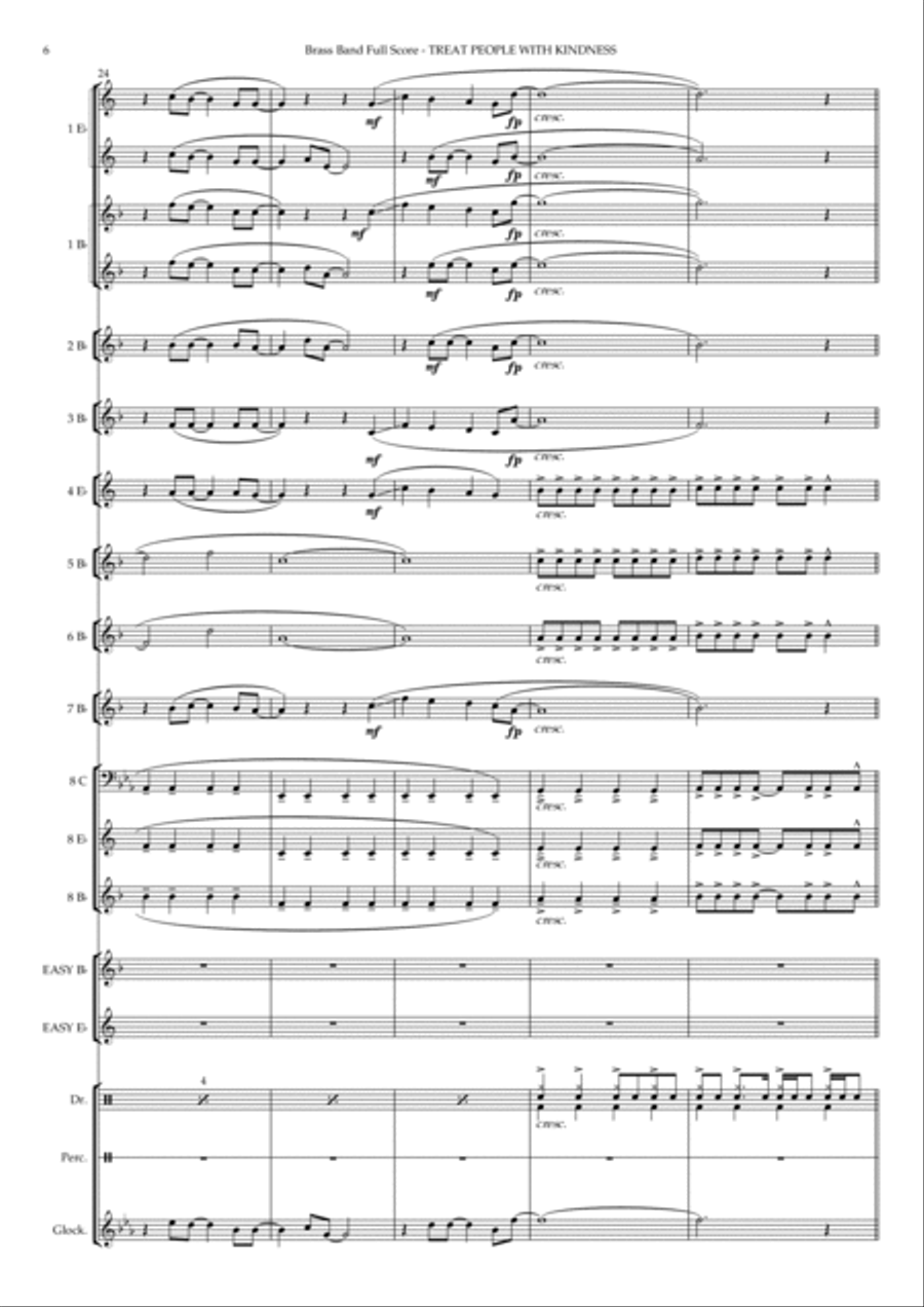Treat People With Kindness Brass Band scores gallery preview page 6