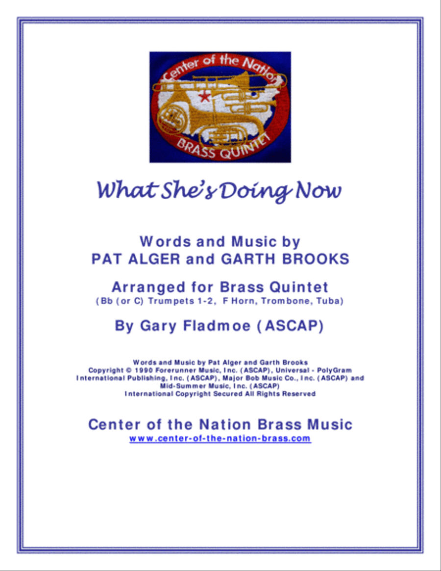 What She's Doing Now Brass Ensemble scores gallery preview page 1