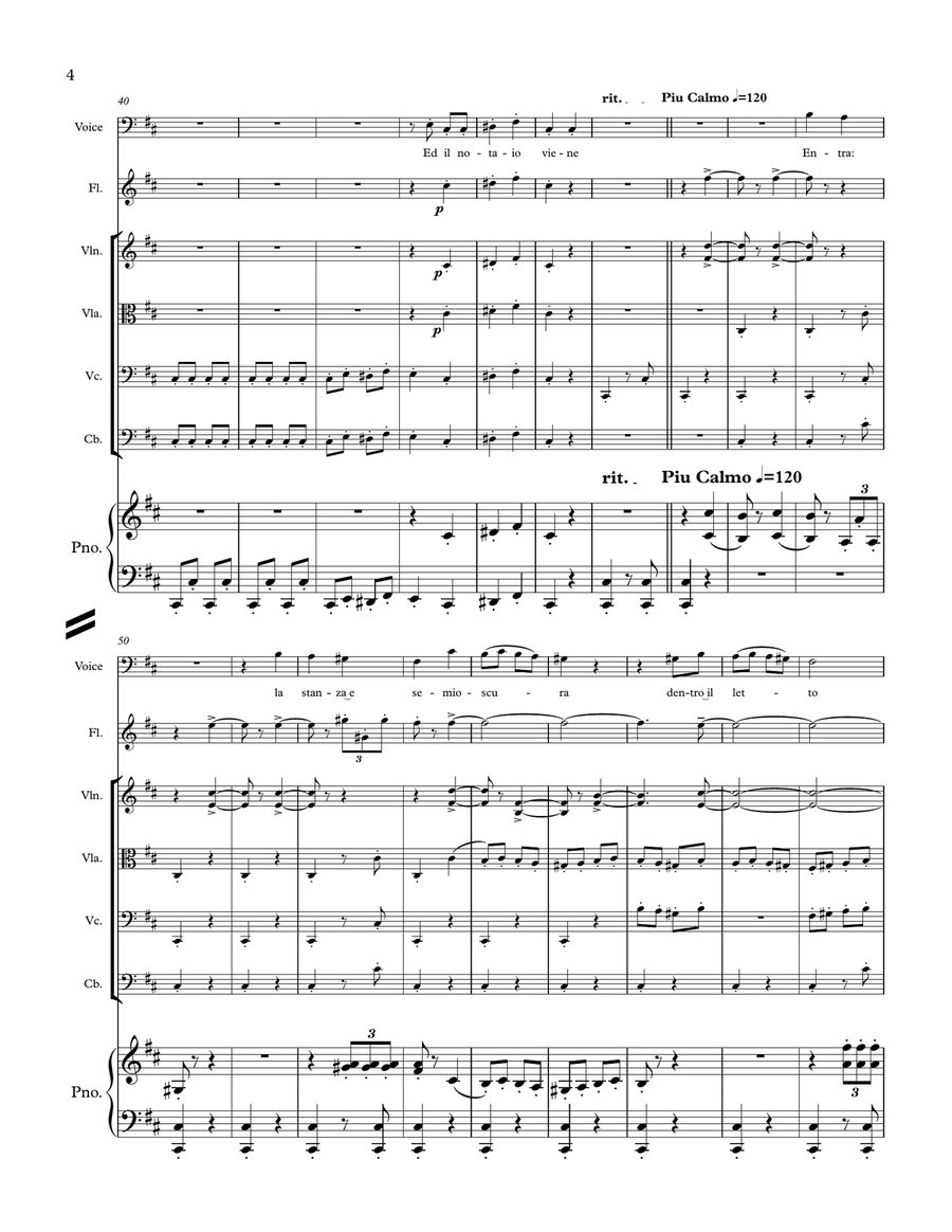 Era uguale la voce from Gianni Schicchi Era uguale la voce from Gianni Schicchi Large Ensemble scores gallery preview page 4