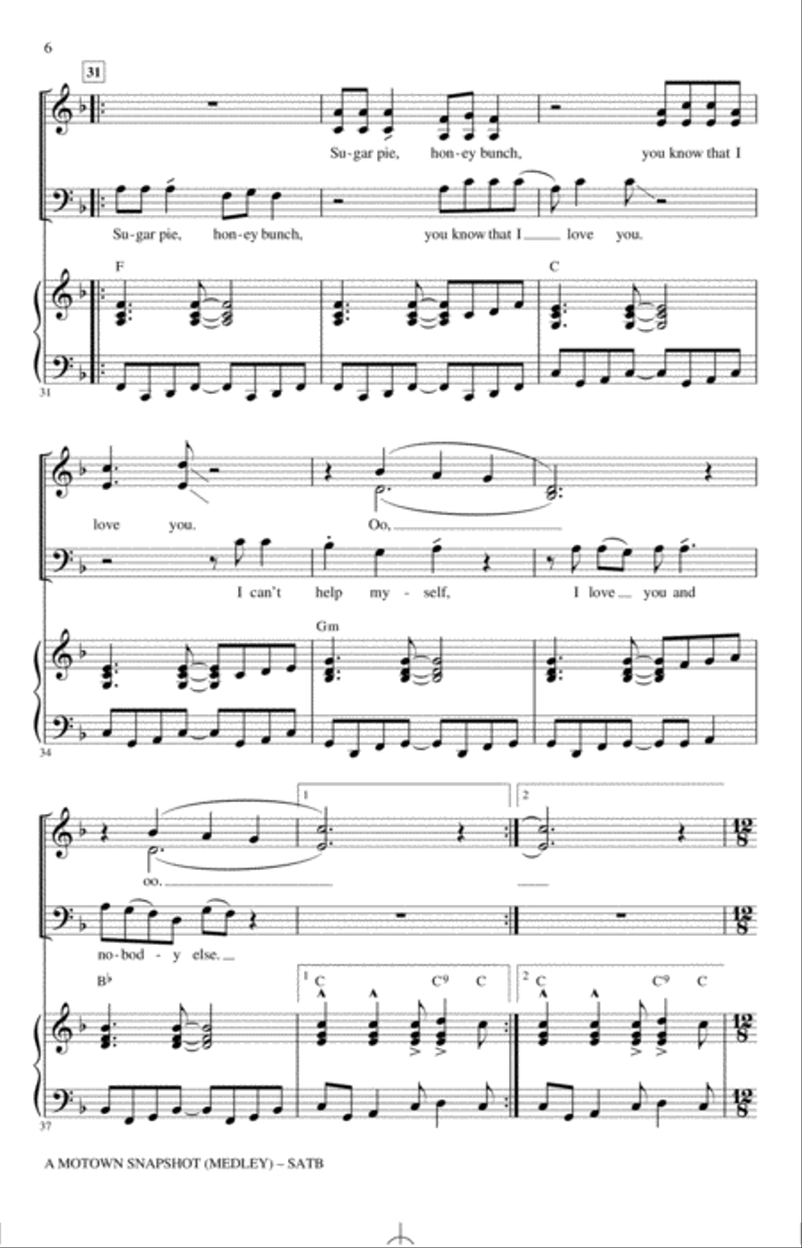 A Motown Snapshot (Medley) 4-Part scores gallery preview page 5