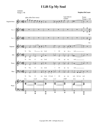 I Lift Up My Soul (Solos and SATB)