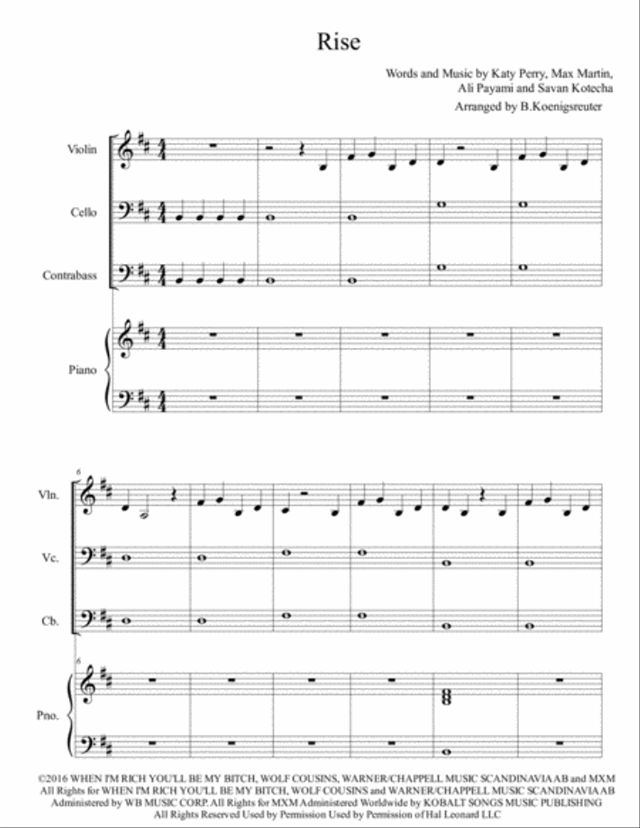 Rise Cello scores gallery preview page 1