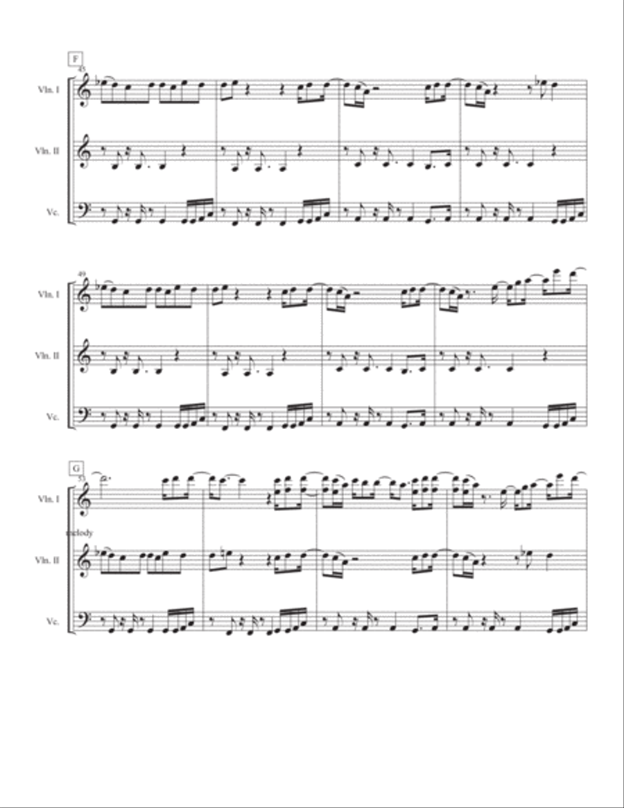 Can't Feel My Face String Trio scores gallery preview page 5