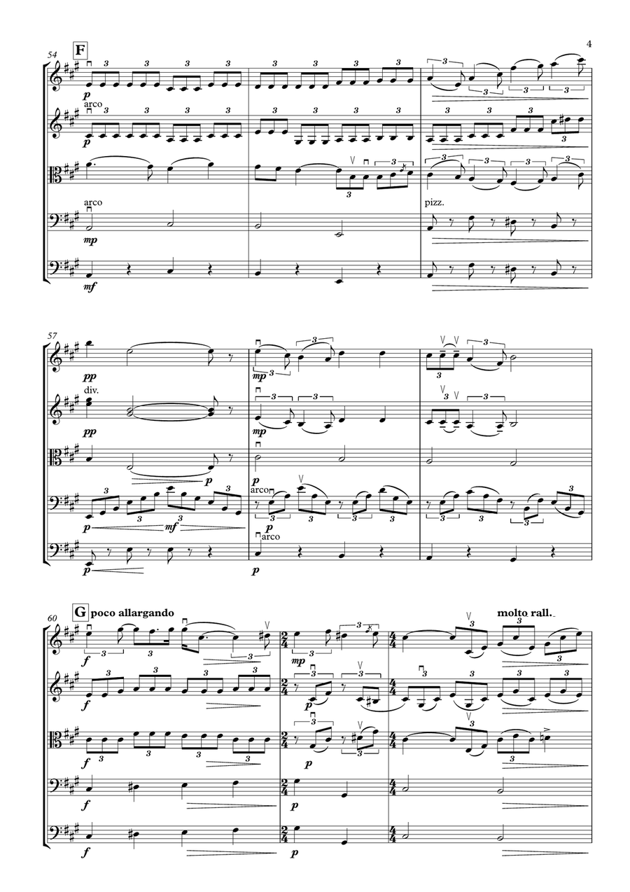 Che gelida manina, from La Boheme, by Giacomo Puccini, arranged for String Orchestra by Adrian Mansu String Orchestra scores gallery preview page 5