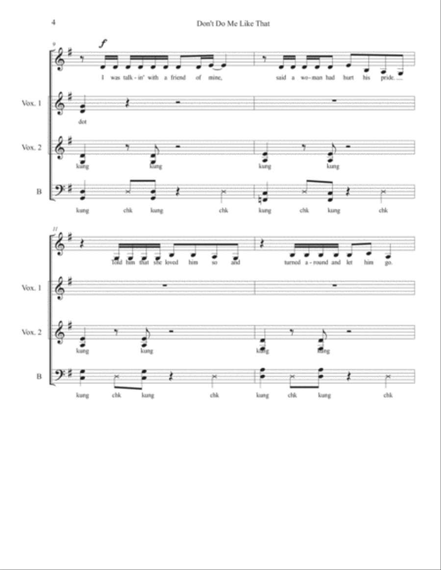 Don't Do Me Like That 4-Part scores gallery preview page 4