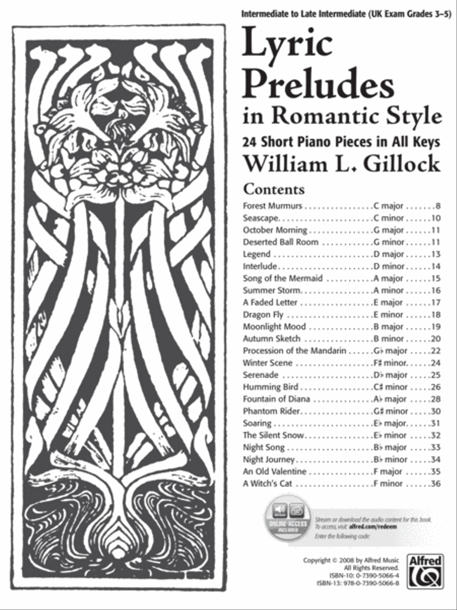 Lyric Preludes in Romantic Style Piano Solo scores gallery preview page 2