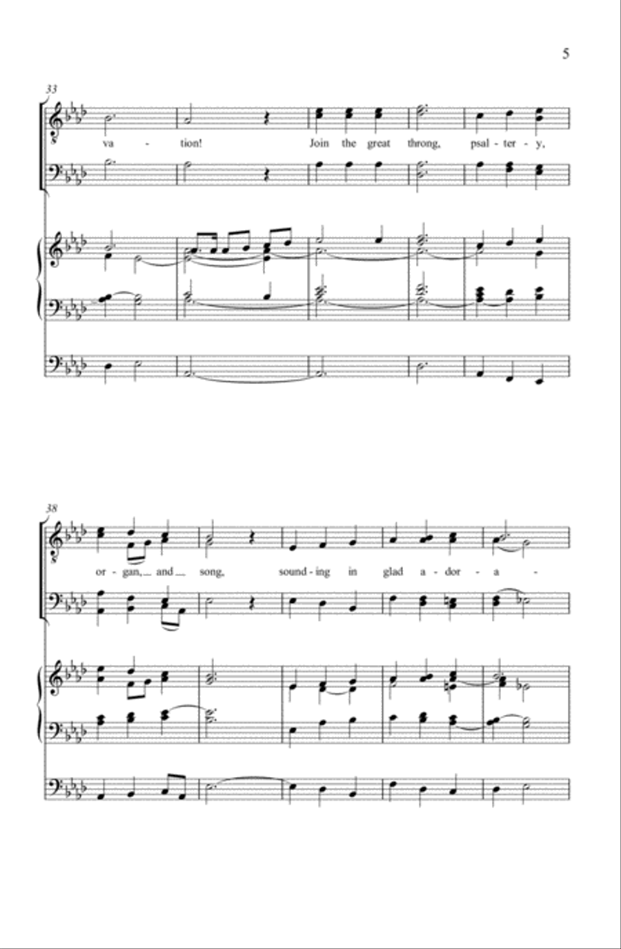 Praise To The Lord The Almighty TTBB scores gallery preview page 4