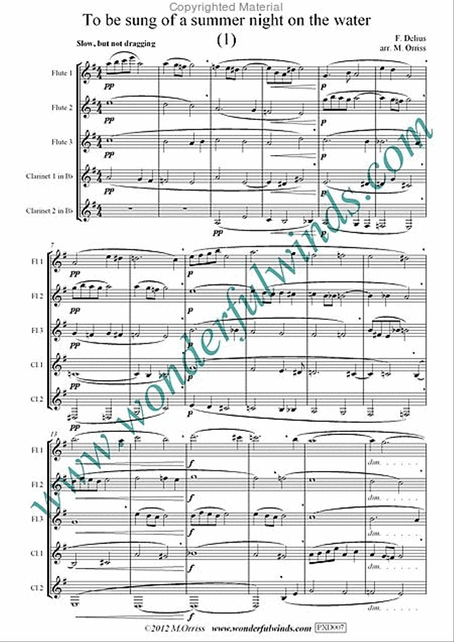 To Be Sung Of A Summer Night On The Water Score scores gallery preview page 2