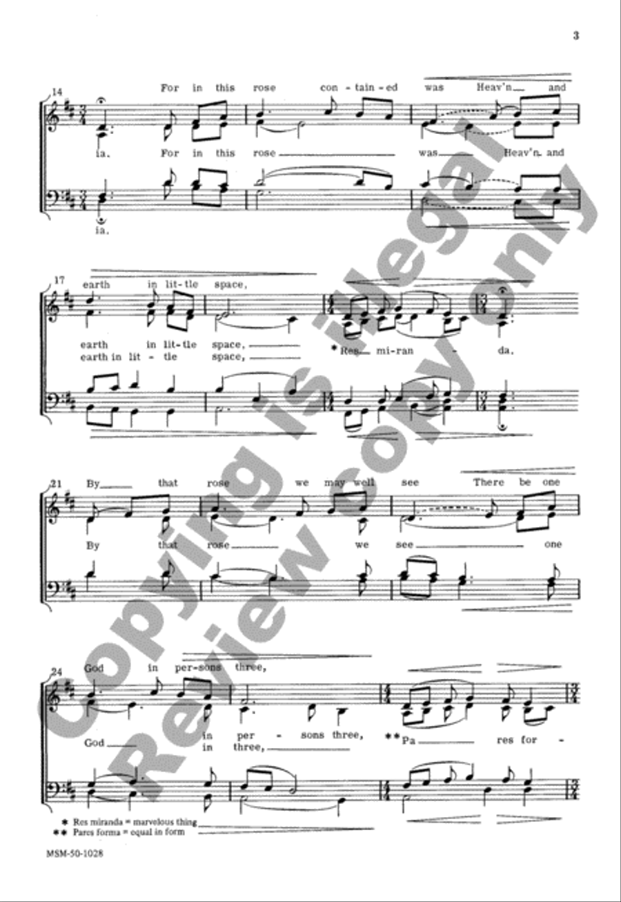 There Is No Rose of Such Virtue 4-Part scores gallery preview page 3