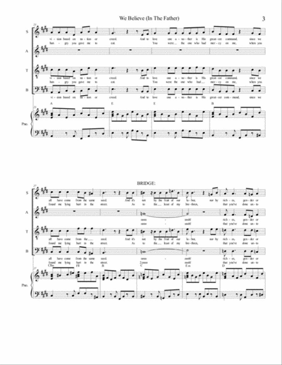We Believe (In The Father) 4-Part scores gallery preview page 3