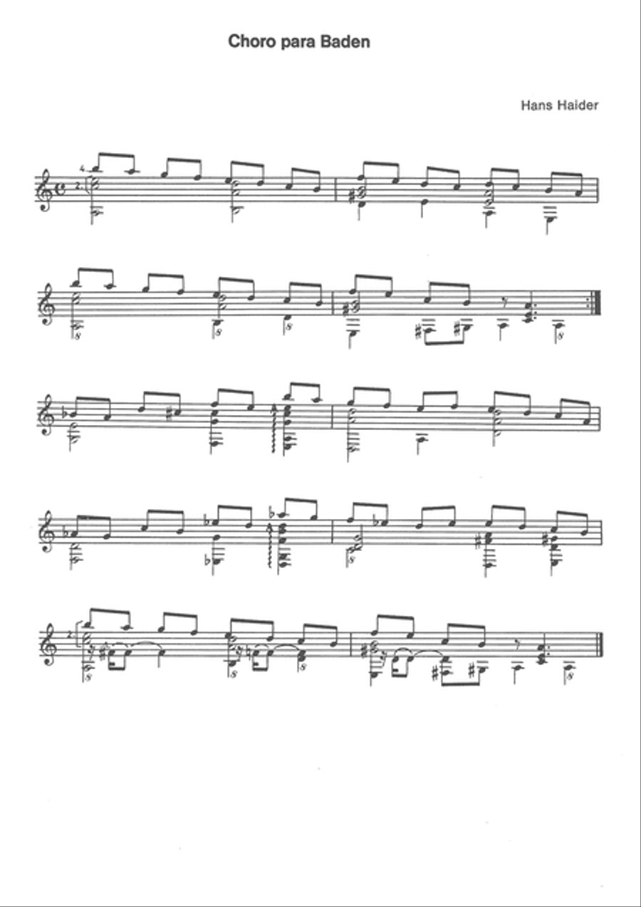 Choro Para Baden Guitar scores gallery preview page 3