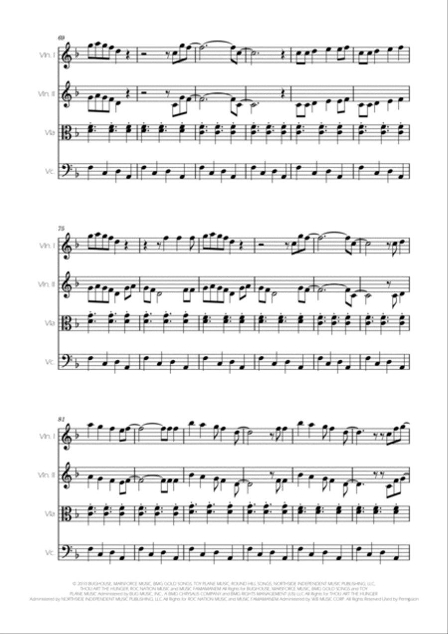 Marry You Marry You String Quartet scores gallery preview page 5