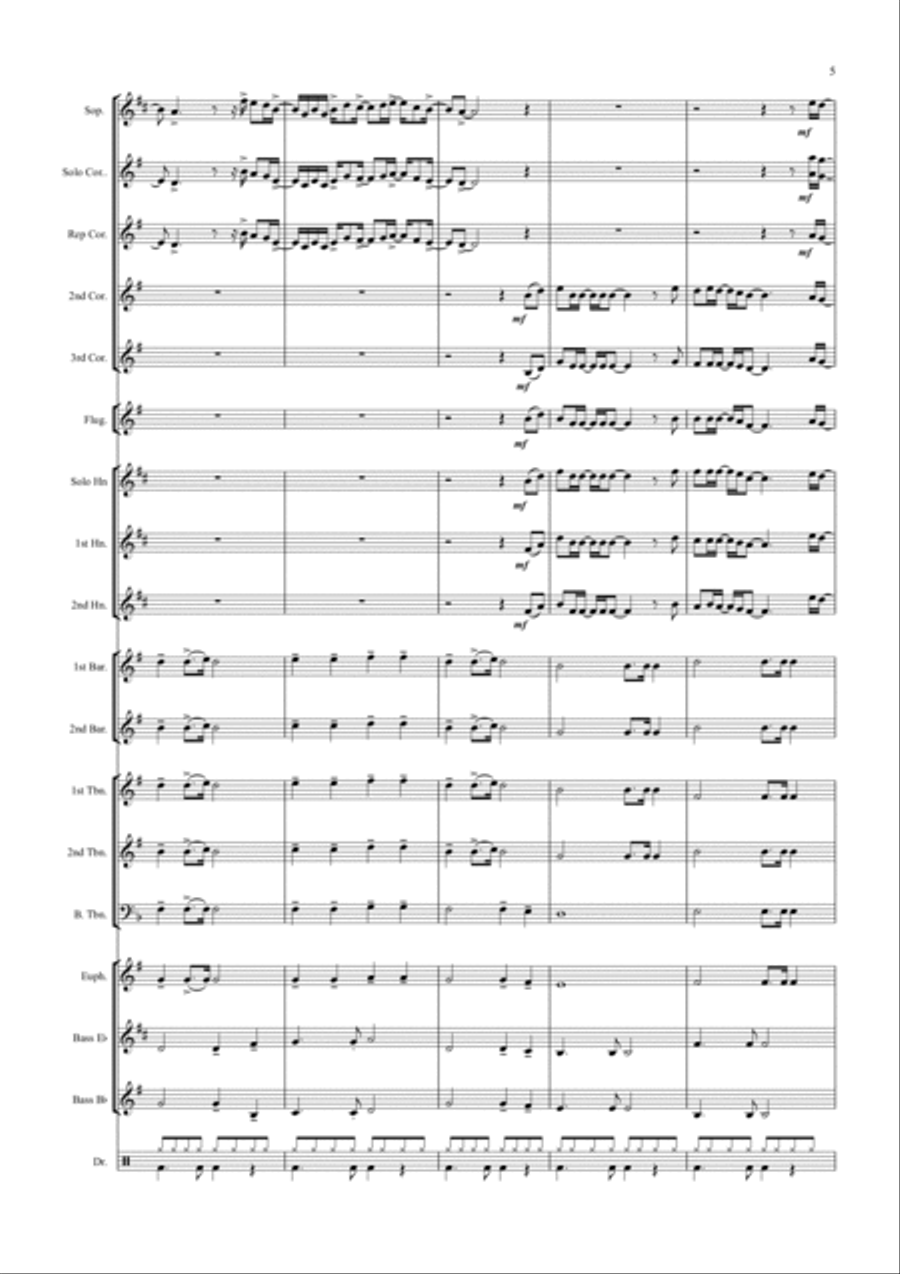We Are The World Brass Band scores gallery preview page 5
