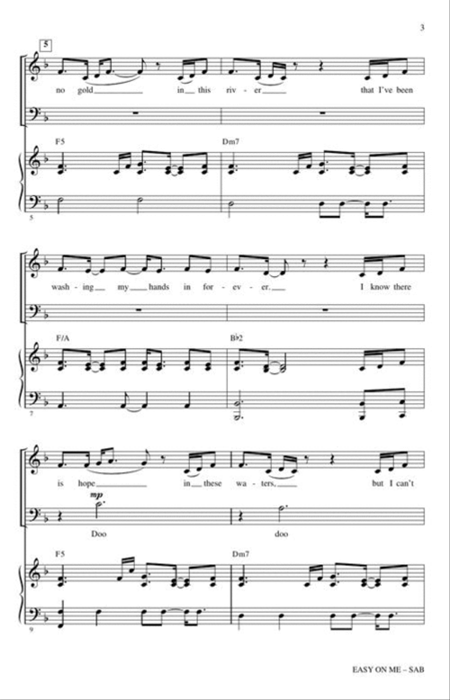 Easy on Me 3-Part scores gallery preview page 4