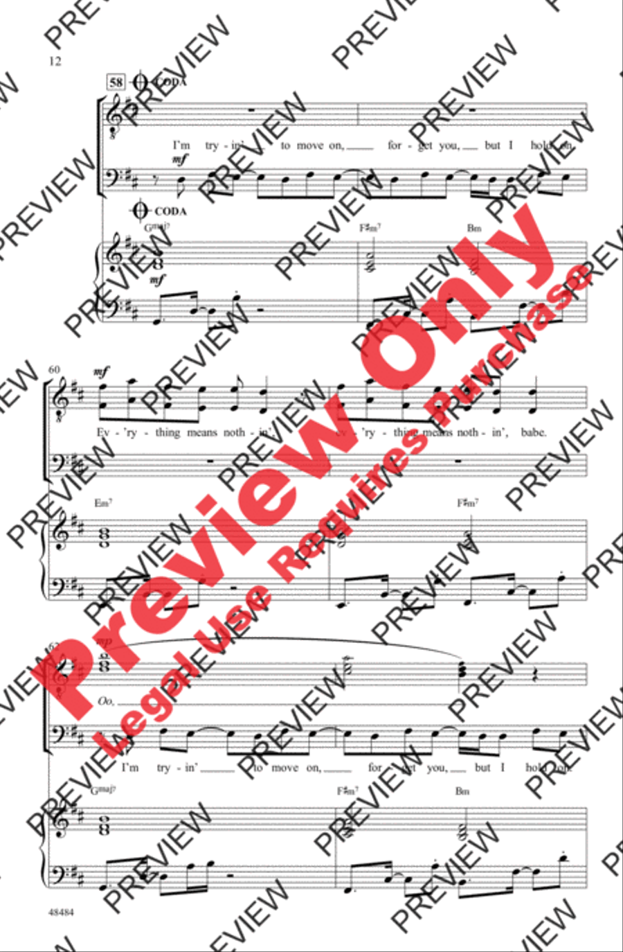 If I Can't Have You Men's Choir scores gallery preview page 12