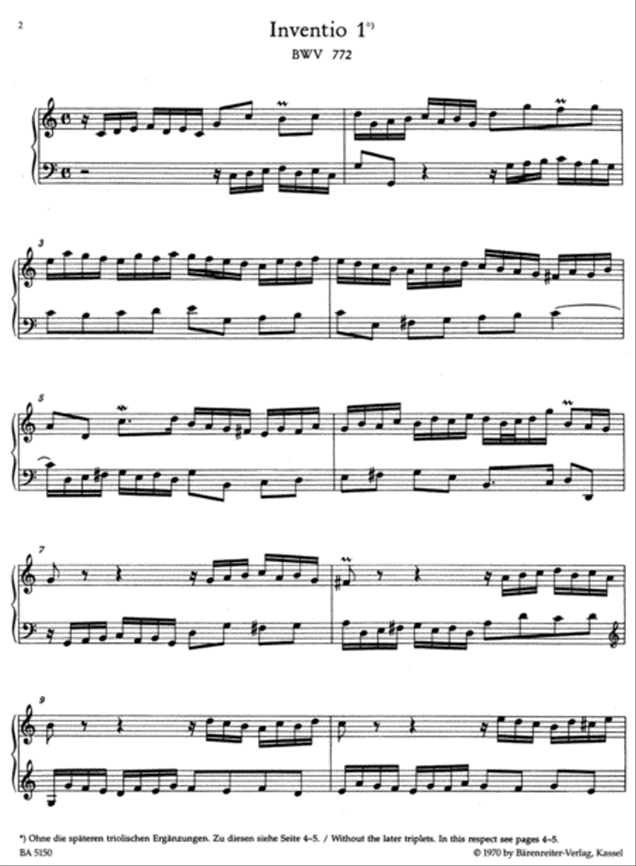 Inventions And Symphonies Harpsichord scores gallery preview page 2
