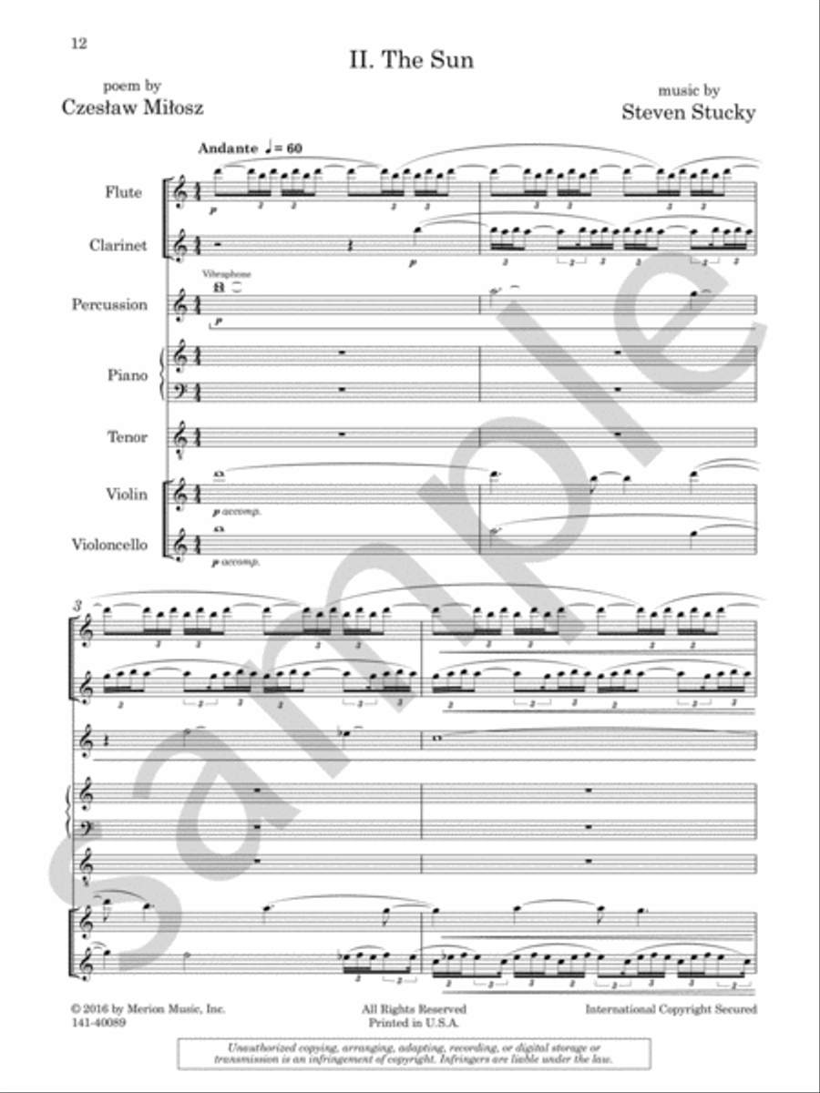 The Stars and the Roses Chamber Music scores gallery preview page 6