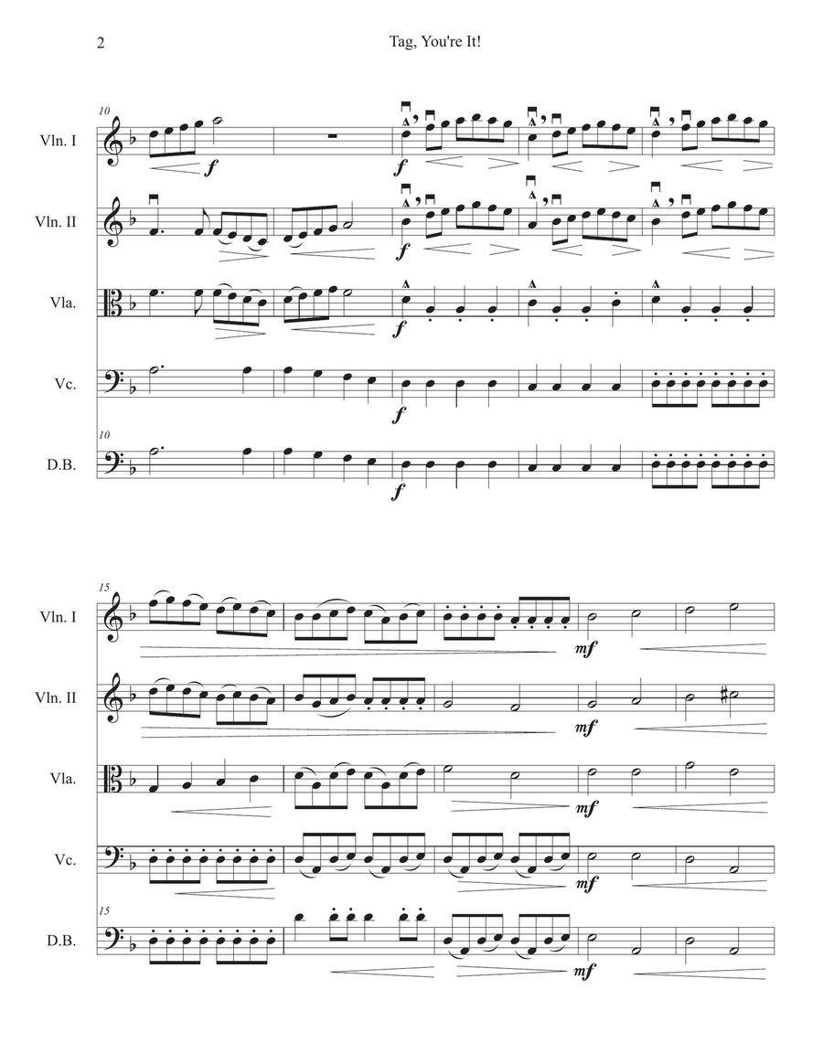 Tag, You're It! String Orchestra scores gallery preview page 3