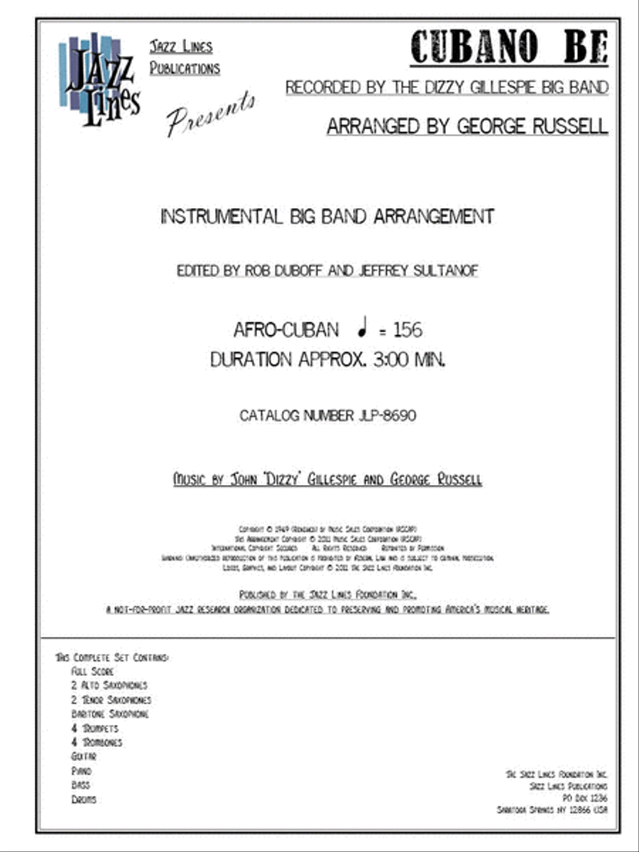 Cubano Be Cubano Be Big Band scores gallery preview page 1