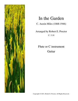 Book cover for In the Garden for Flute or C instrument and Guitar