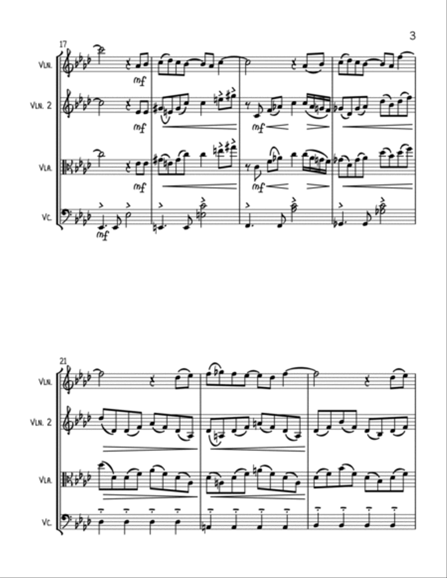 Life On Mars String Trio scores gallery preview page 3