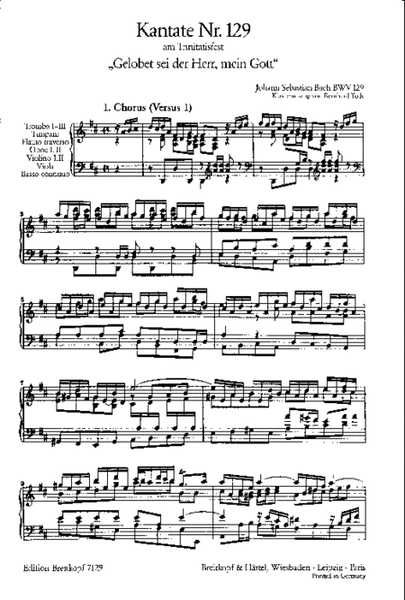 Cantata BWV 129 "Gelobet sei der Herr, mein Gott"
