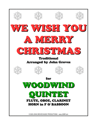 Book cover for We Wish You A Merry Christmas - Woodwind Quintet
