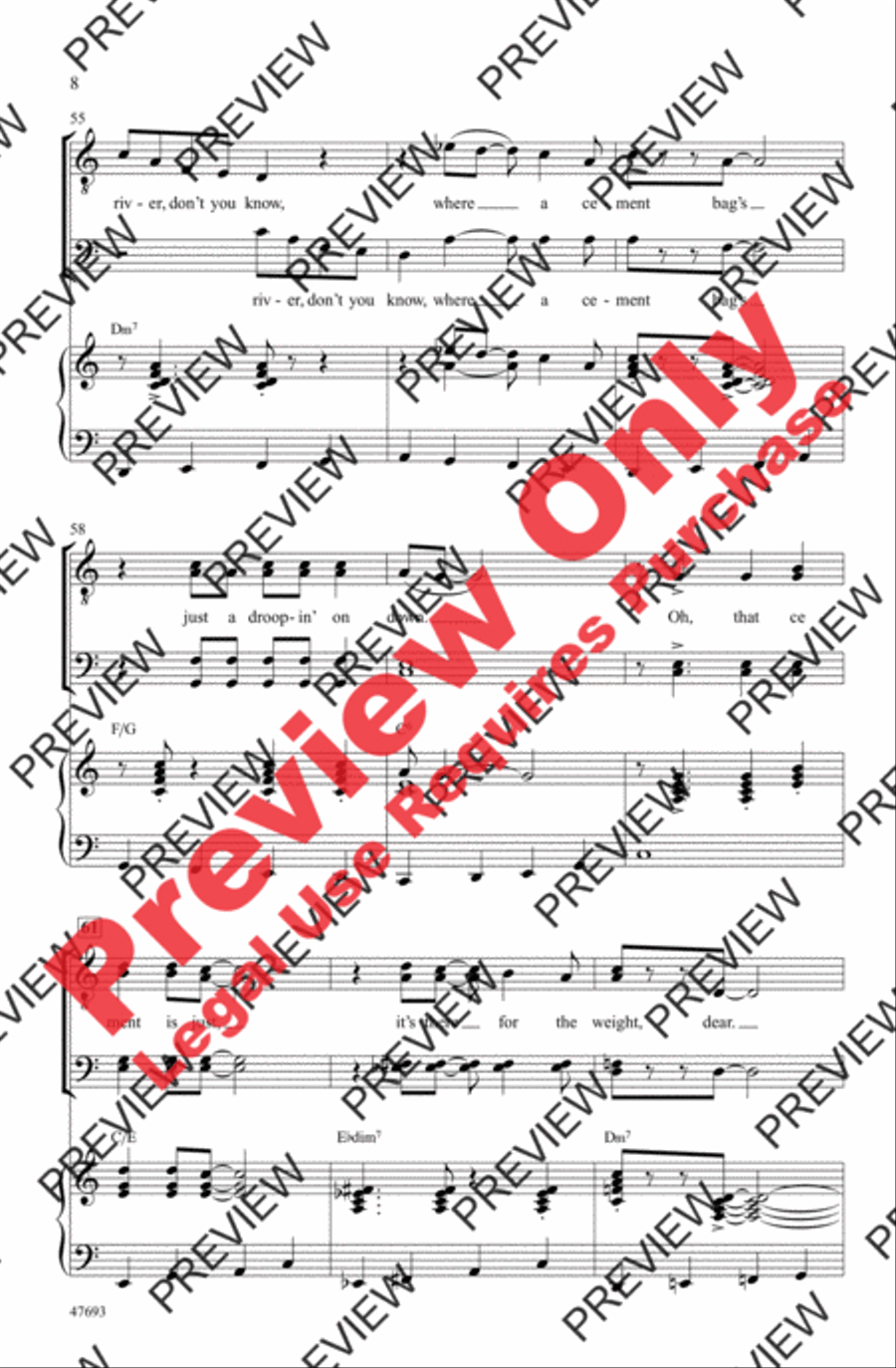 Mack the Knife Men's Choir scores gallery preview page 8