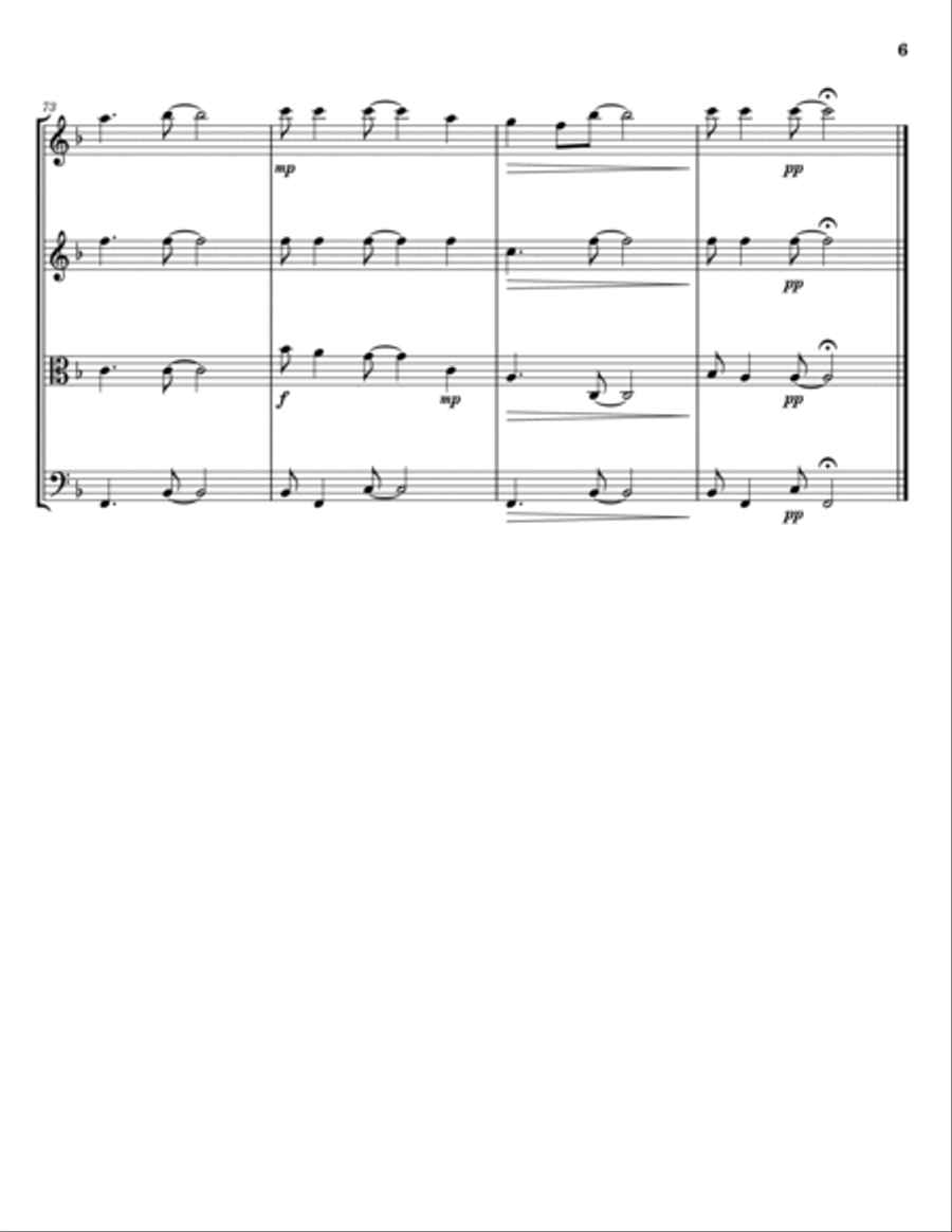 Free Fallin' String Quartet scores gallery preview page 6