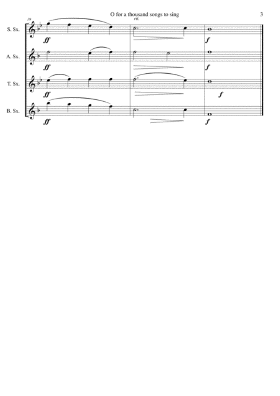 7 Songs of Glory for saxophone quartet Saxophone Quartet scores gallery preview page 3