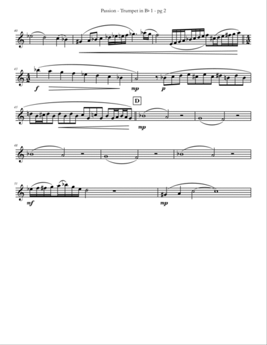 Passion Trumpet Quartet by Eddie Lewis Brass Ensemble scores gallery preview page 3