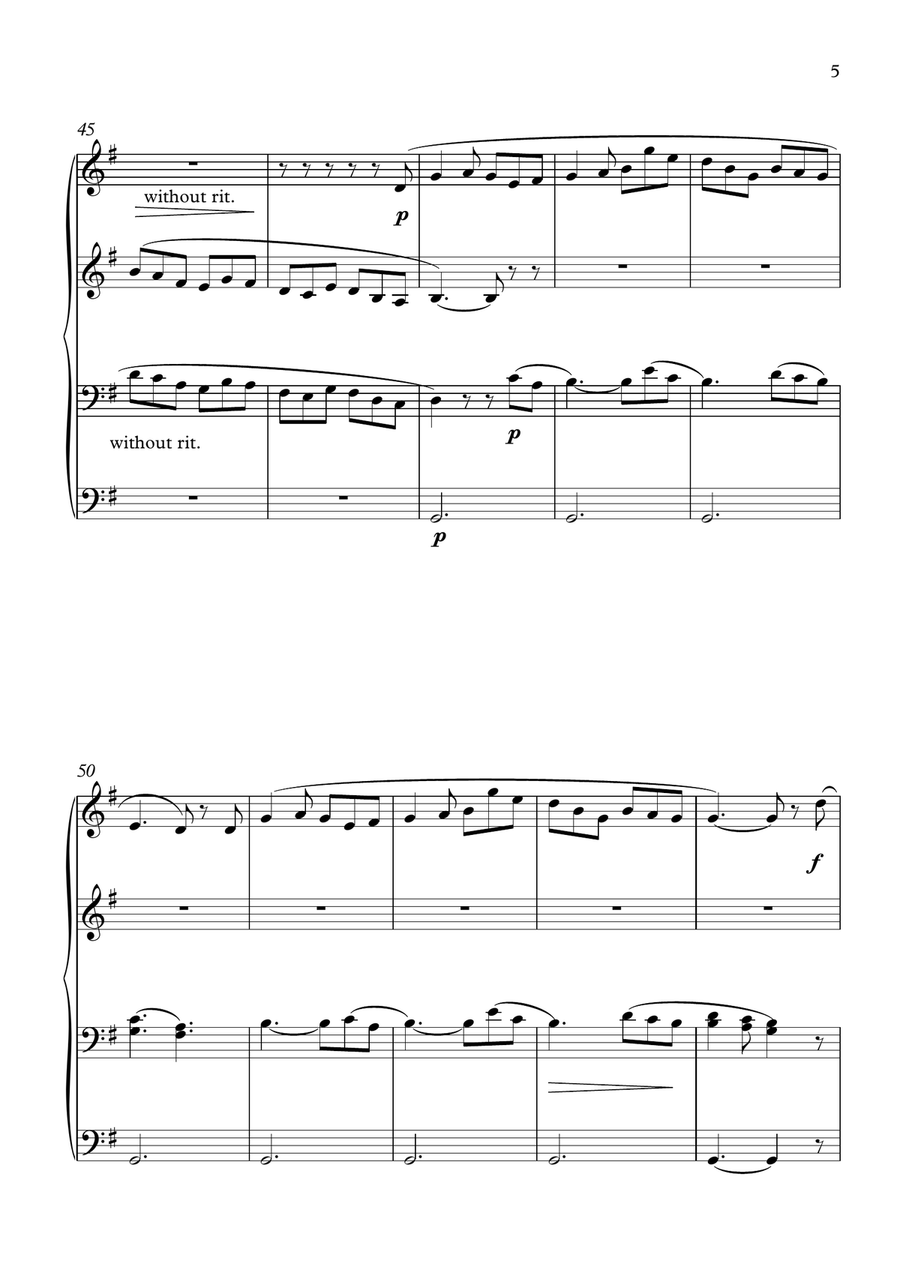 Piano duets 4 hands Preludes by R Hahn 1 Piano, 4-Hands scores gallery preview page 5