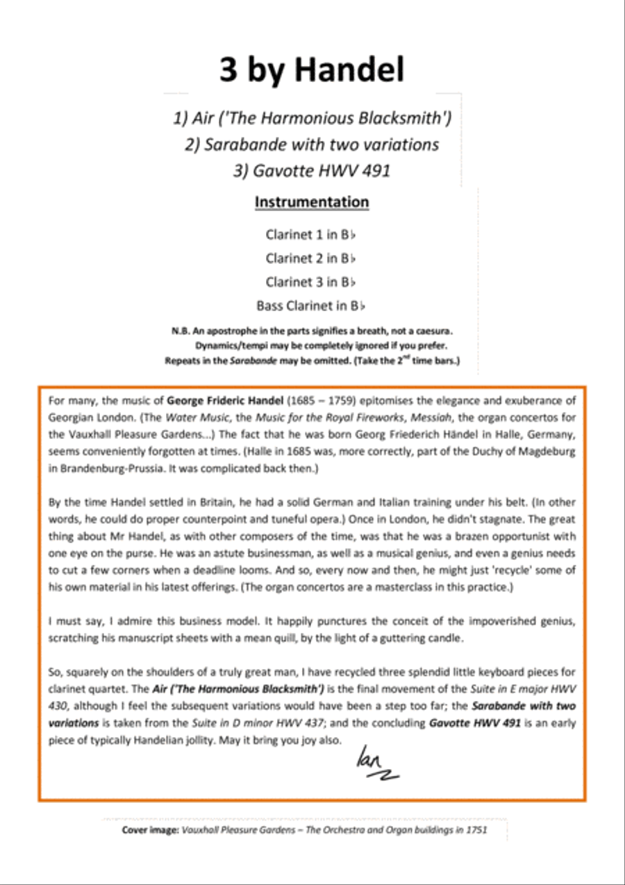 3 by Handel Woodwind Quartet scores gallery preview page 2