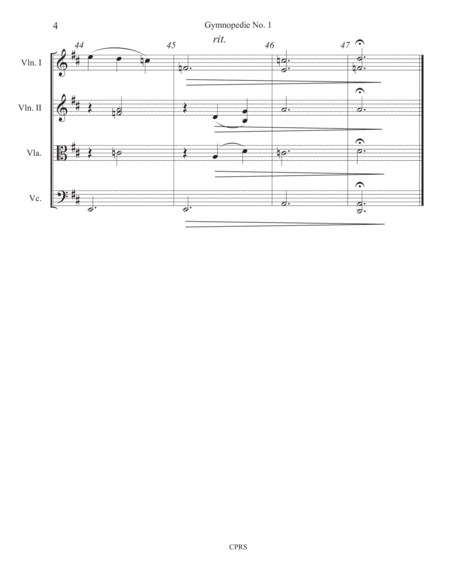Gymnopedie No. 1 - String Quartet / Trio image number null
