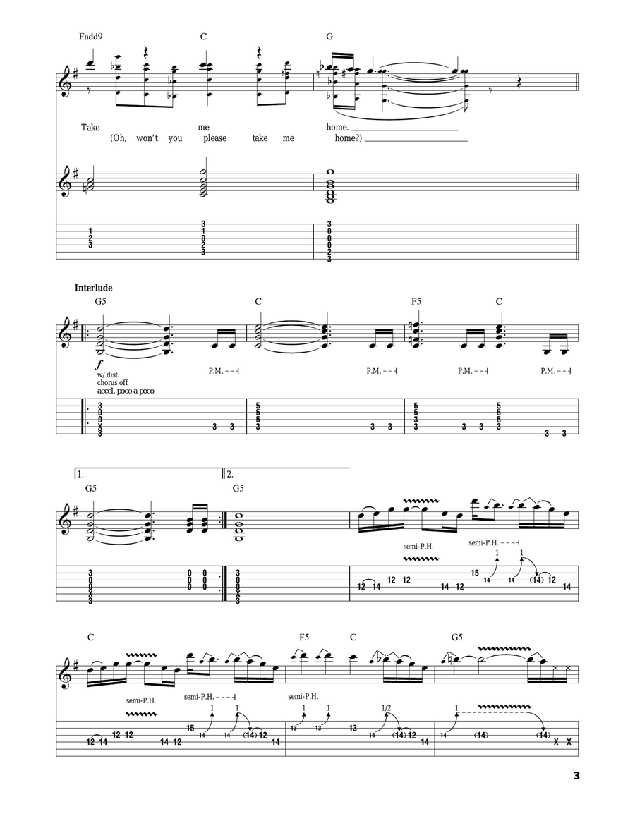 Paradise City Acoustic Guitar scores gallery preview page 3