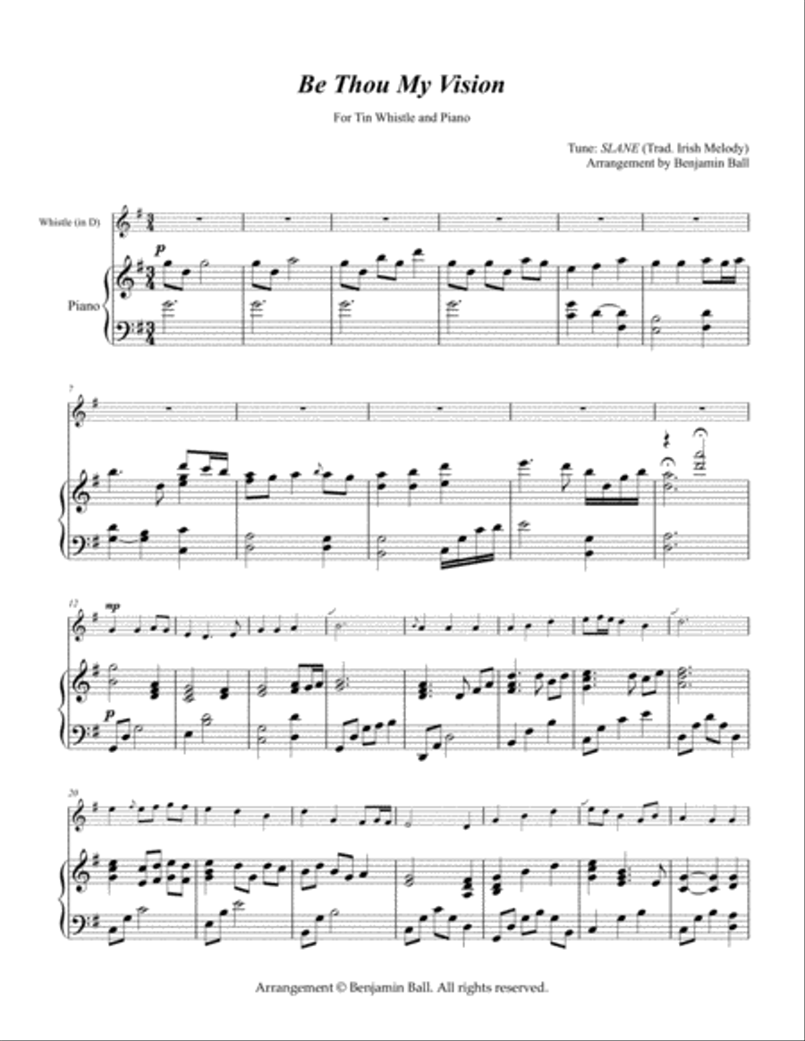 Be Thou My Vision (Slane) Piccolo scores gallery preview page 2