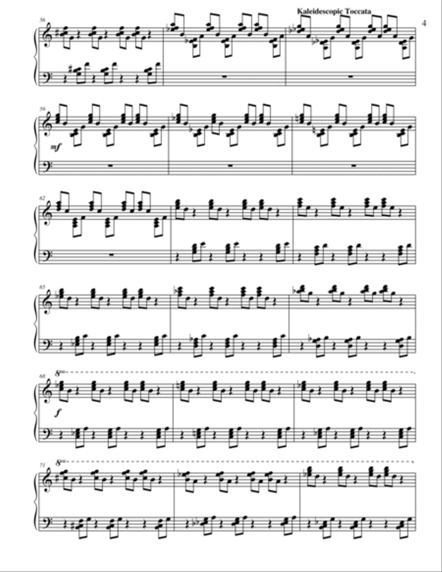 Kaleidescopic Toccata from Nine Character Pieces Piano Solo scores gallery preview page 4