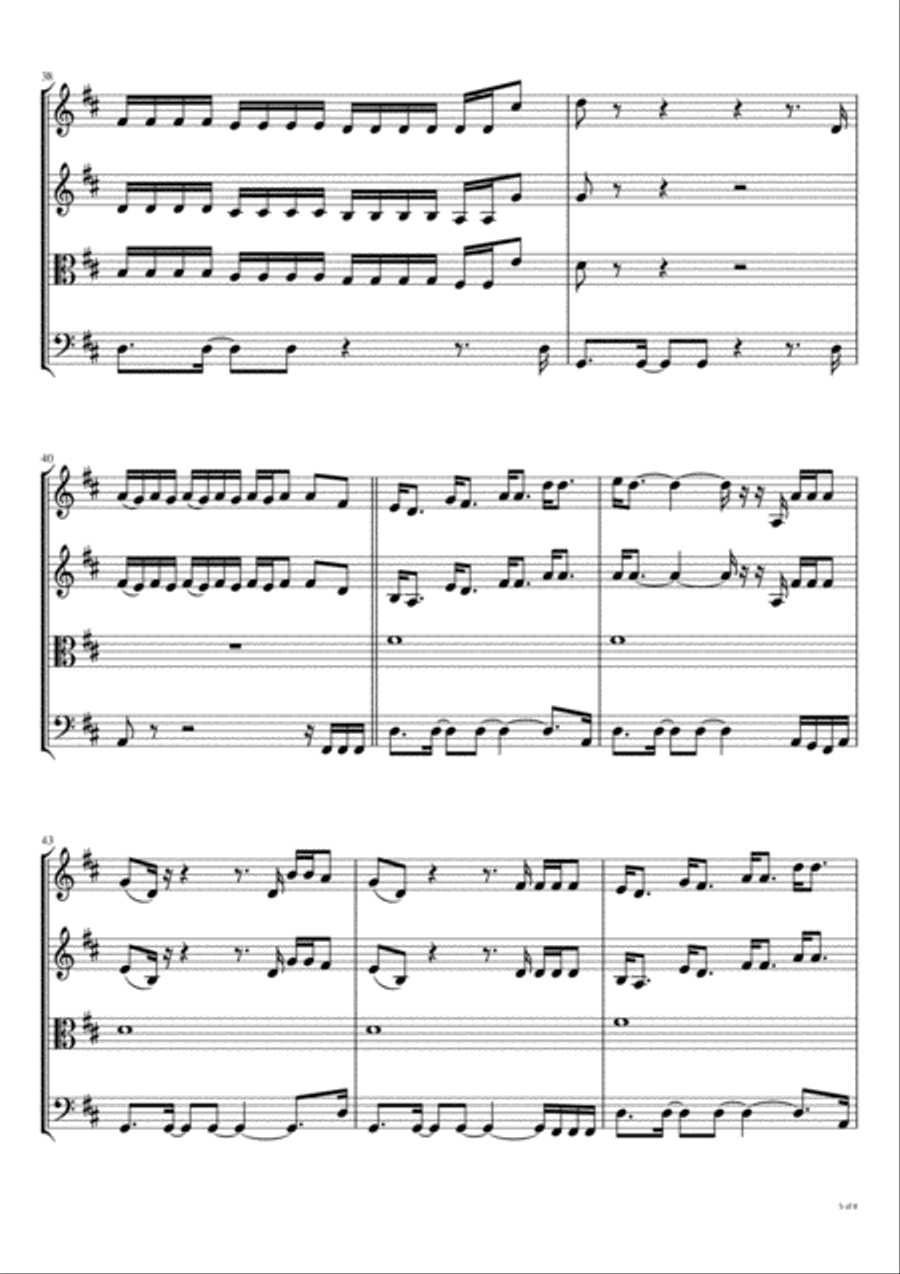 You Need To Calm Down String Quartet scores gallery preview page 6