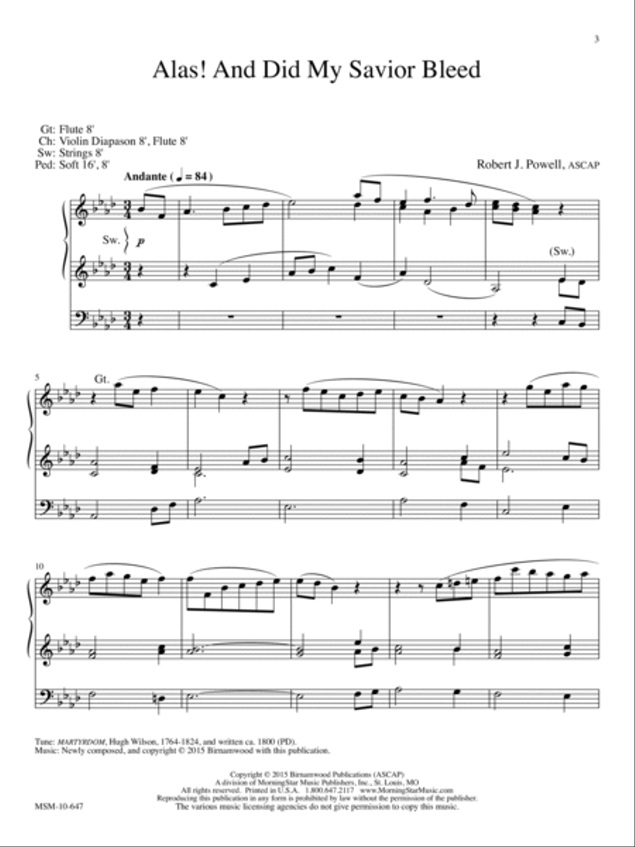 Prayerful Preludes, Set 5 Organ scores gallery preview page 3